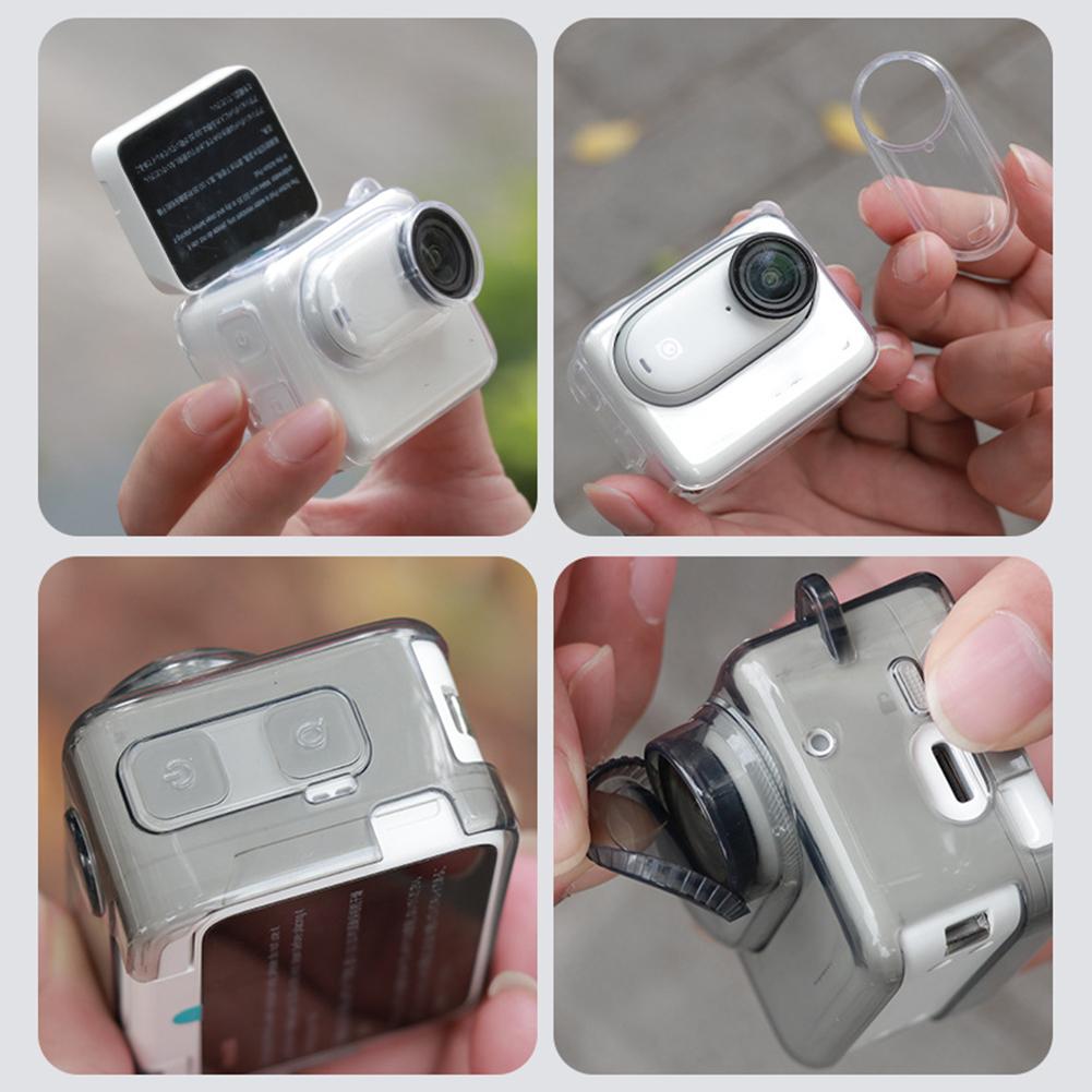 1pcs Transparent/gray TPU Anti - Insta360 Camera Go 3 review and price