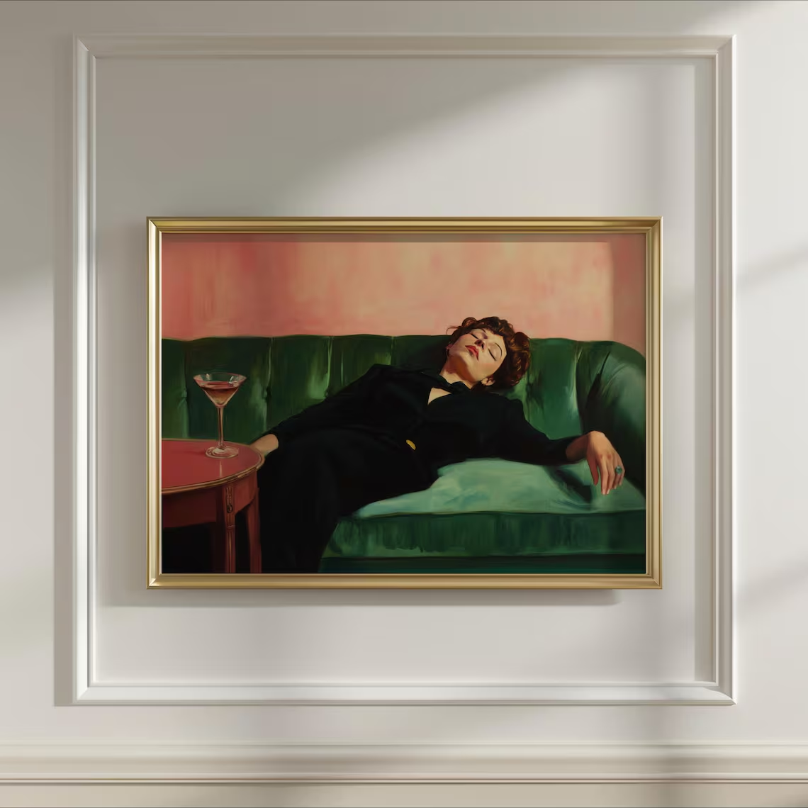 Woman on Couch with Martini |  - Photography Art review and price