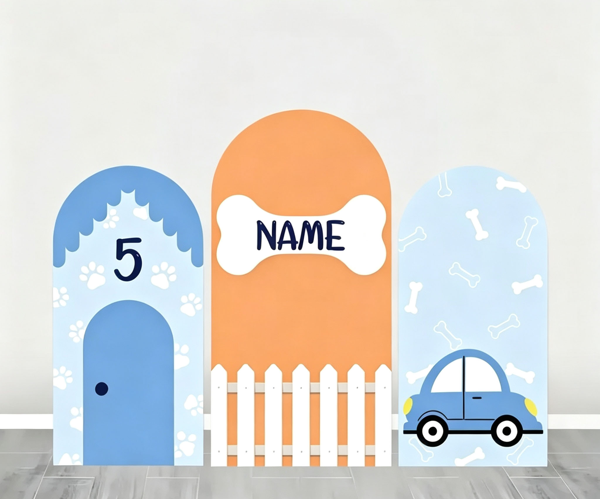 Custom 2-Side Bule Dog Baby Sh - Photography Names review and price