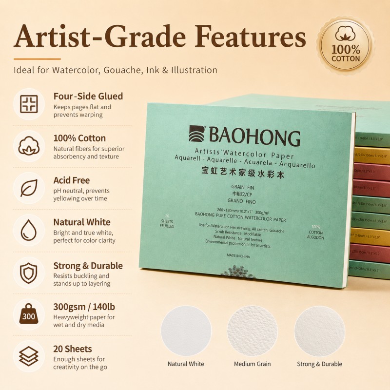 BaoHong Artist Grade Watercolo - Photography Architecture review and price