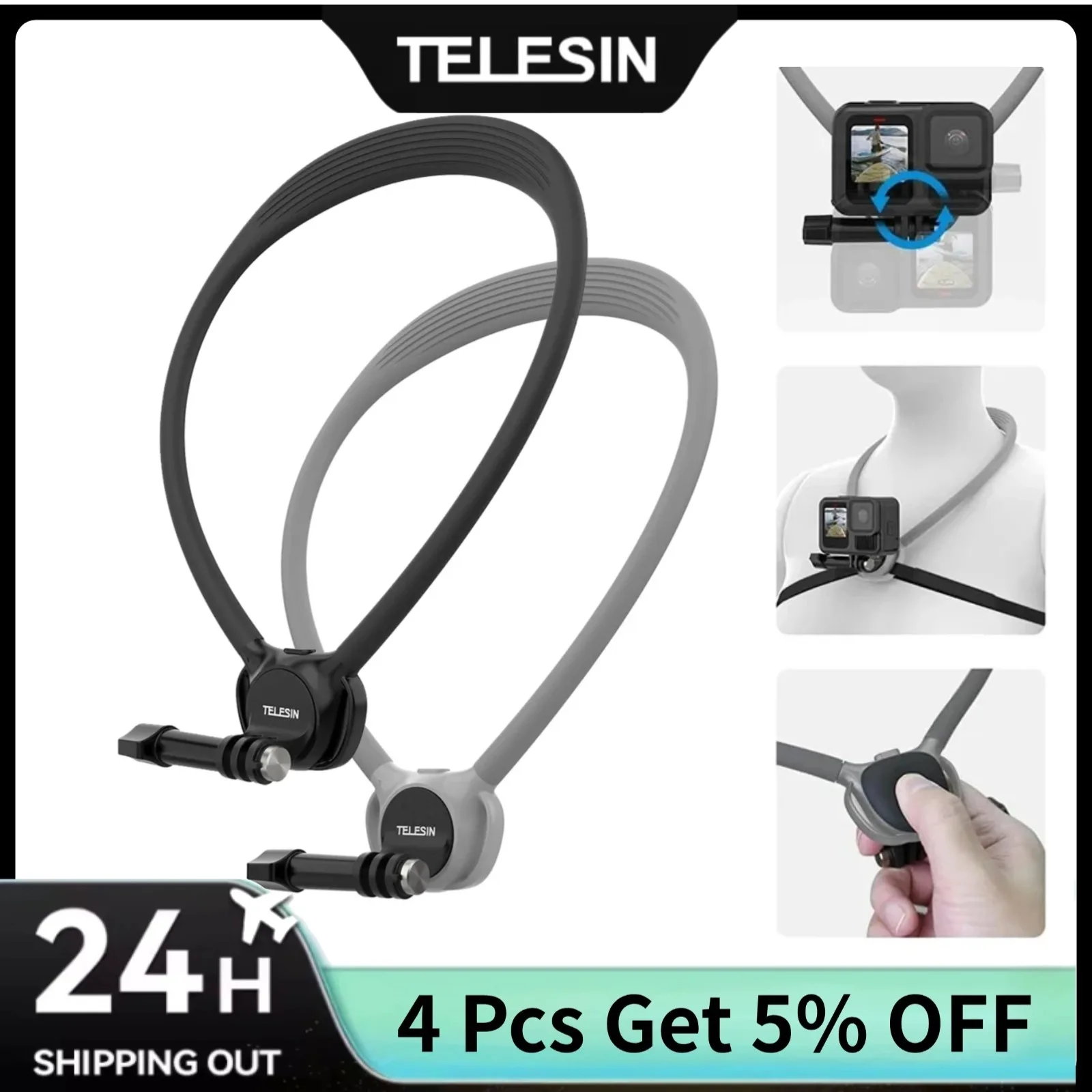 TELESIN Silicone Neck Mount fo - Insta360 Camera Go 3 review and price